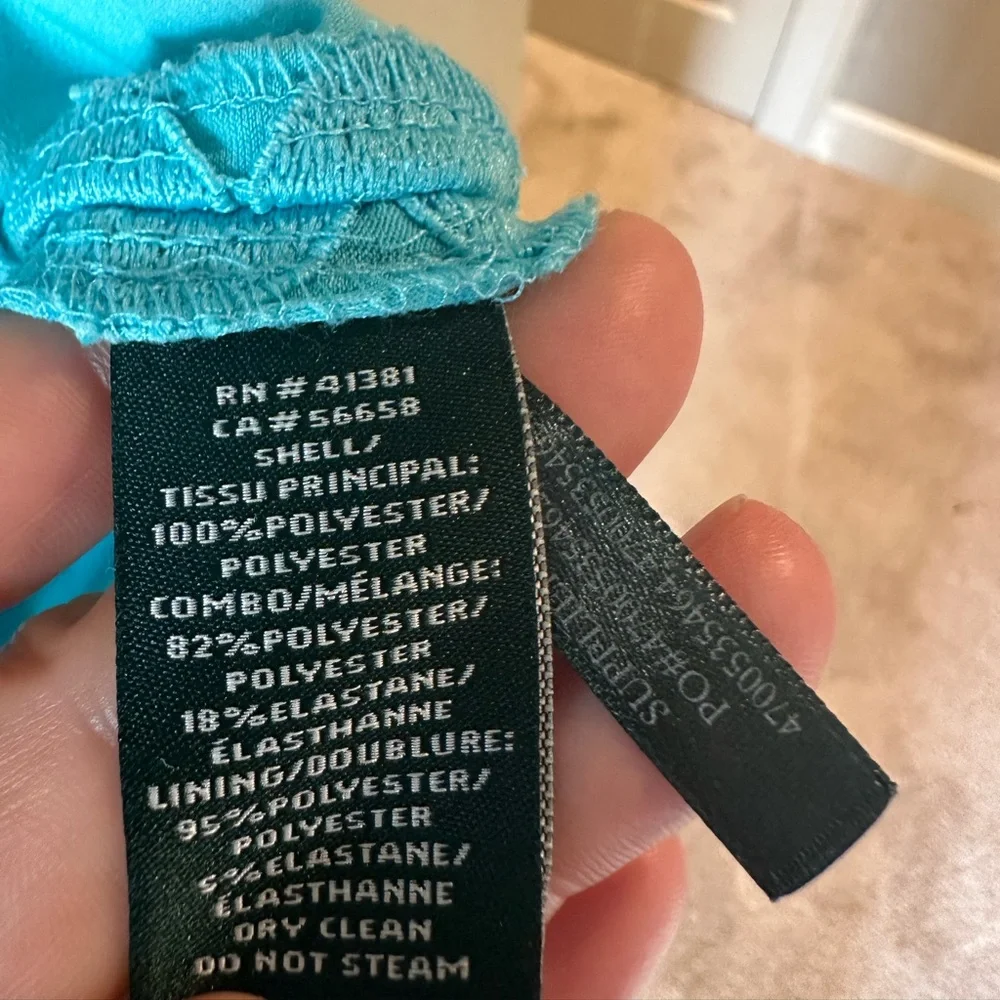 Lauren Ralph Lauren Eyelet Media Dot Lace Sheath Dress in Aqua Blue - Picture 7 of 10